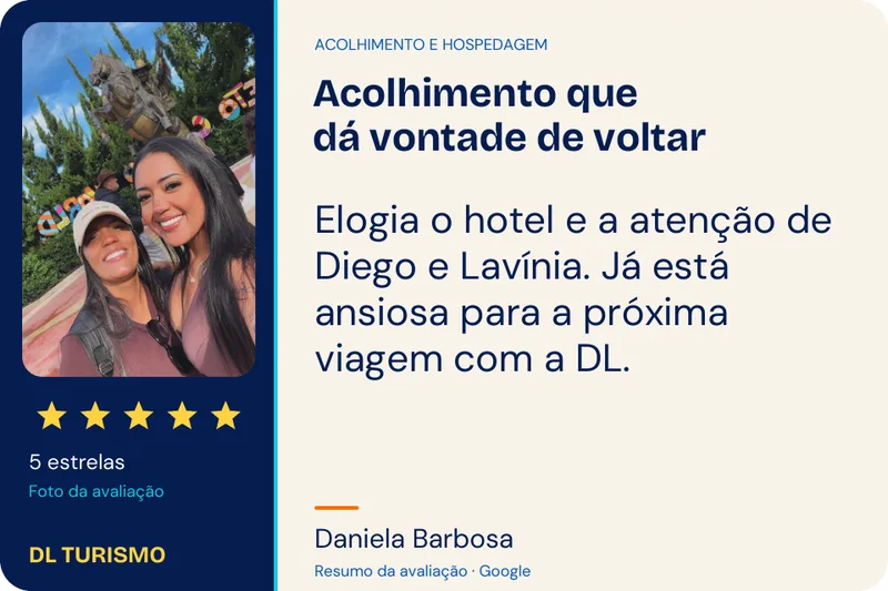 Resumo da avaliação de Daniela Barbosa no Google: Acolhimento que dá vontade de voltar.